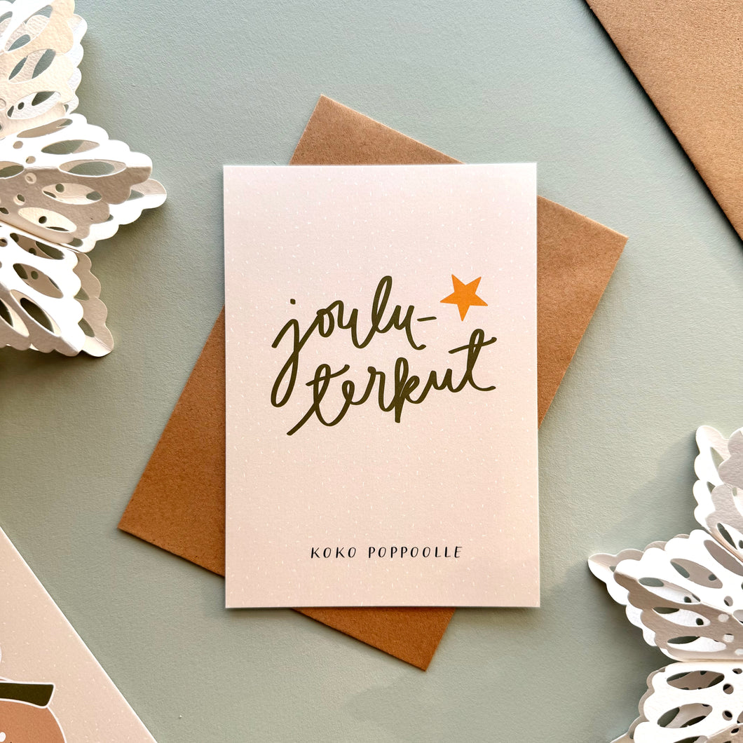 Jouluterkut - joulukortti