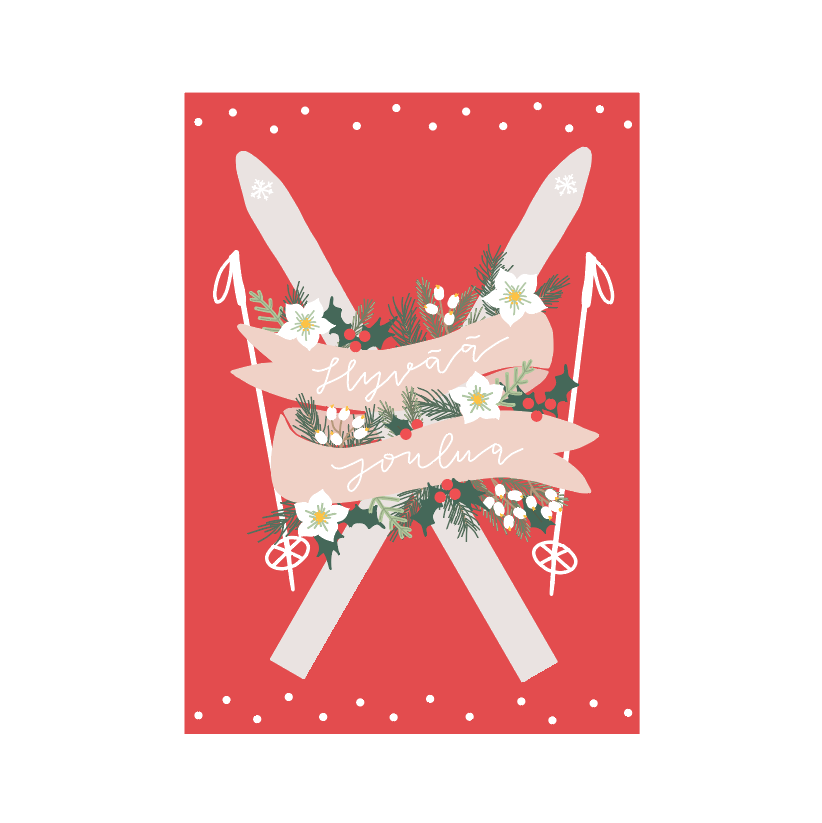 Sukset - joulukortti